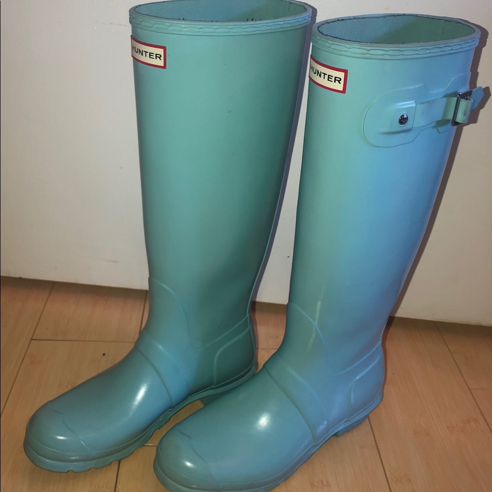 baby blue hunter boots